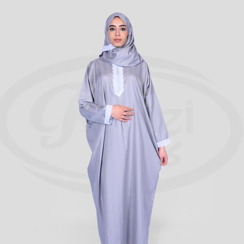 طقم شرشف صلاة نسائي رصاصي