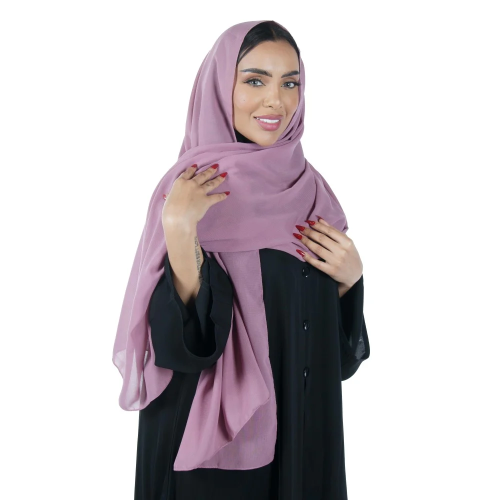 طرحة ملونة سادة بنفسجي