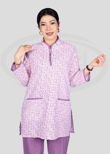 طقم عاملات مشجر كم طويل