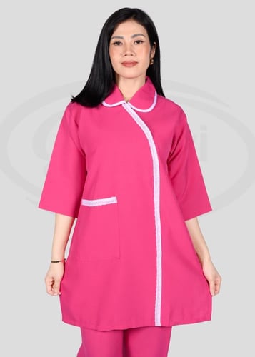 زي عاملة بقصه مريحه متعدد الألوان