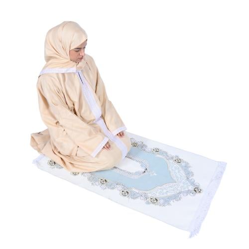 شرشف صلاة مع سجادة بيج سماوي