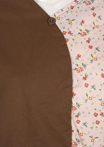 طقم زي موحد مع نقشة أزهار