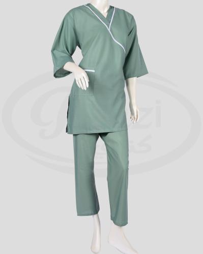 زي عامله مريح أخصر