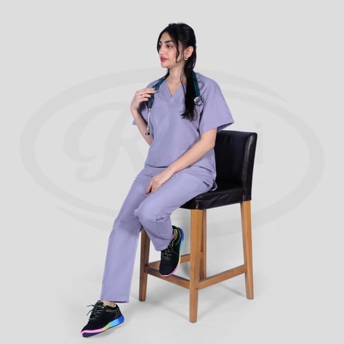 طقم سكراب طبي للجنسين رصاصي 102 Kenzi