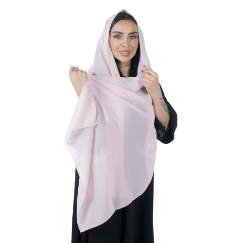 طرحة ملونة سادة زهري