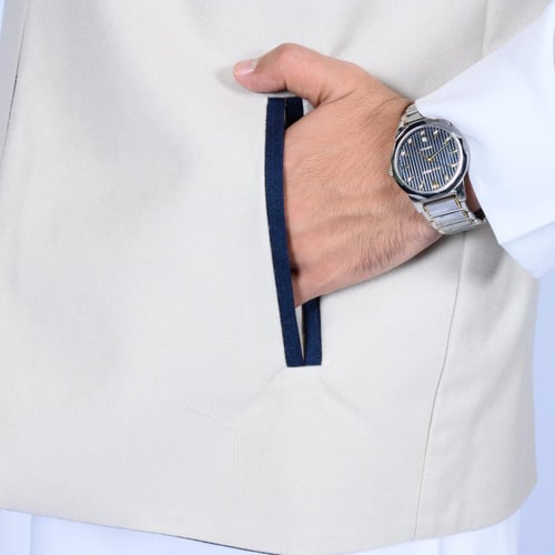 سديري دبل فيس كحلي مع اوف وايت