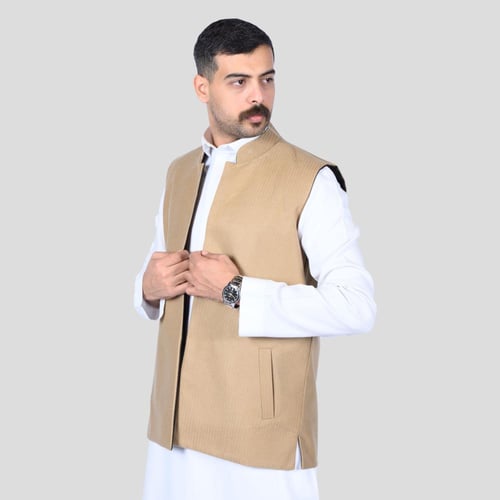 سديري دبل فيس بيج مقلم بني محروق M