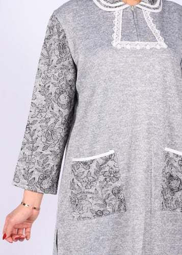 طقم شتوي للعاملات المنزلية منقوش بالورد