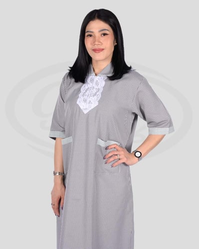 قميص عامله منزلية باكمام متوسطه كاروهات