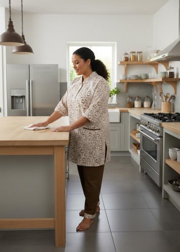 طقم عاملات مشجّر عملي جامبو