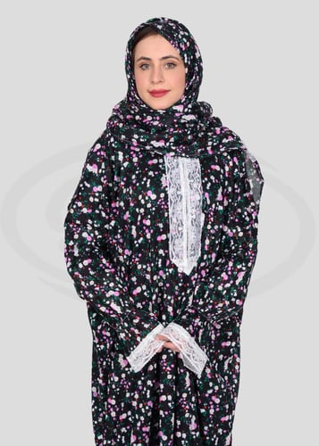 شرشف للصلاة بتصميم دانتيل بالأطراف