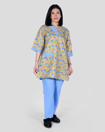 زي عاملات منزليه قطعتين بزهور