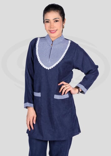 زي عاملات شتوي بتقشة مربعات