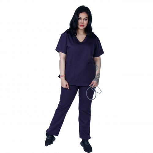 طقم سكراب طبي لون بنفسجي غامق 104 Kenzi