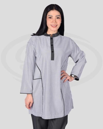 طقم زي عاملة قطعتين مقلم