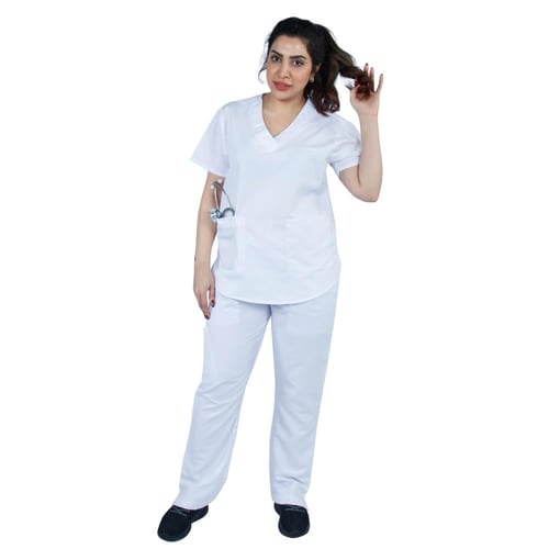 طقم سكراب طبي لون ابيض 105 Kenzi