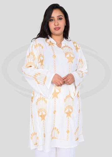 طقم رمضاني قطعتين بتطريز ذهبي