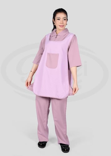 زي عاملات منزلية ساده مع مريلة