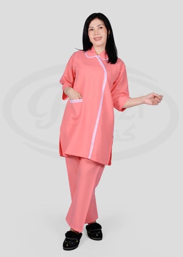 زي عاملة بقصه مريحه متعدد الألوان