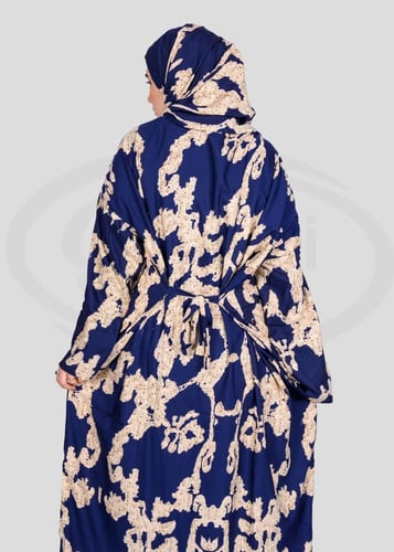 شرشف صلاة فخم مزود بسحاب، كم مطاط، وربطة