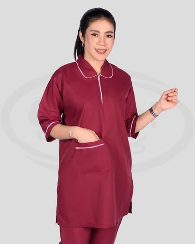 زي عاملة بقصه مريحه متعدد الألوان