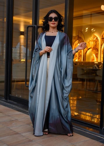 عباية لف موج اصدار محدود قصة فراشة مع طرحه