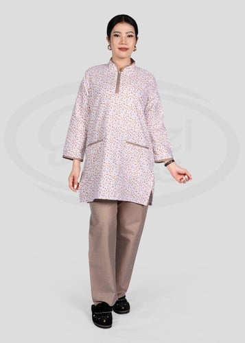 طقم عاملات مشجر كم طويل