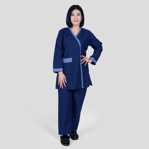 زي عاملة كم طويل أنيق