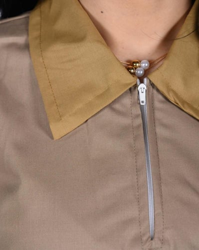 طقم بدلة عامله بسحاب ملون مريح