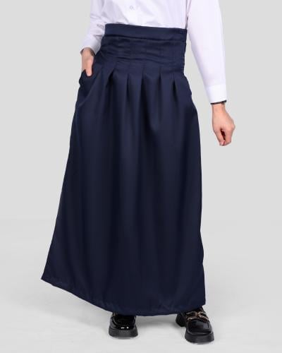 تنورة مدرسية للمرحله الثانويه بكسرات أنيقة