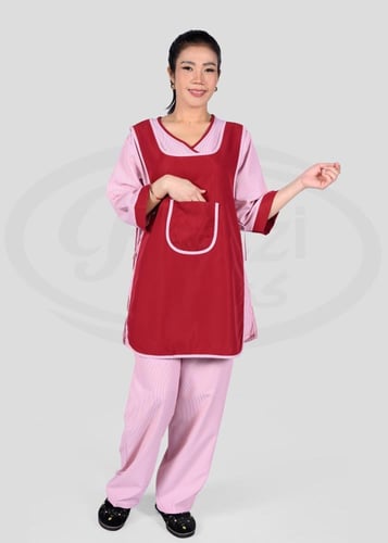 يونيفورم عاملات منزلية 3 قطع بلونين