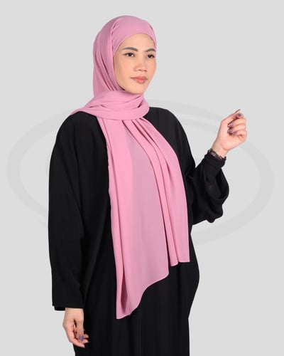 حجاب نسائي شيفون مثبت بقبعة بعدة الوان