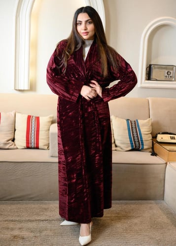 عباية بليزر بيكا عنابي