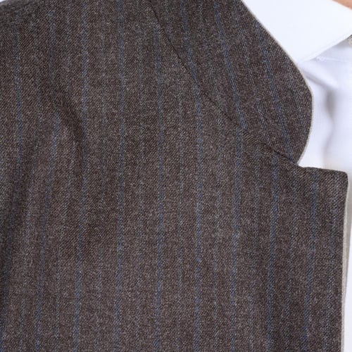 سديري Mدبل فيس مقلم بني غامق ببيج فاتح