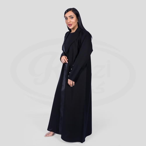 عباية سوداء عملية انترنت مع تدخيلة قماش جانبي من 4...