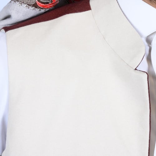 سديري دبل فيس عنابي مع اف وايت