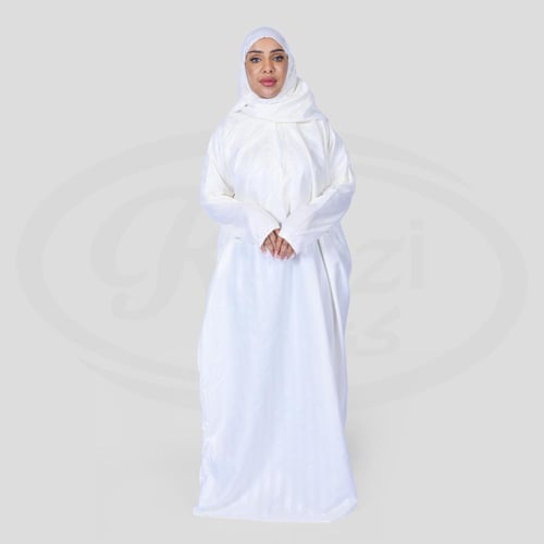 طقم شرشف صلاة نسائي أبيض