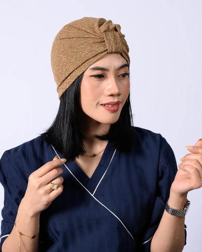 طاقية رأس نسائية بلمعة