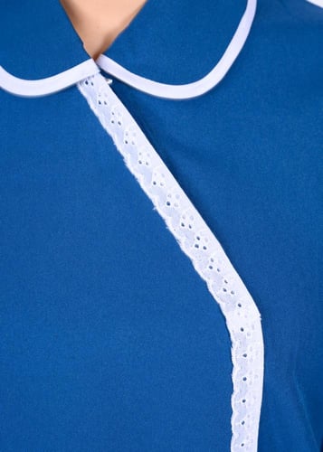 طقم زي عاملات منزلية خريفي بلمسة دانتيل جانبي