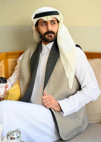 سديري بياقة رسمية جوخ دبل فيس فيراني و رمادي