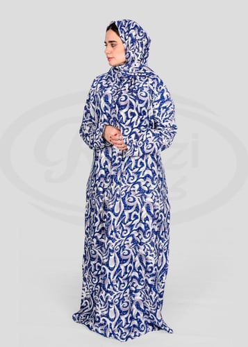 شرشف صلاة بسحاب أمامي وأكمام بمطاط مرن