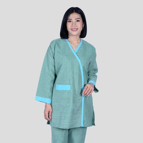 زي عاملة كم طويل أنيق