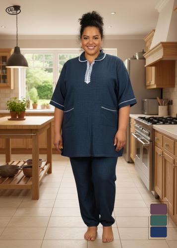 يونيفورم بسحاب بتطريز دانتيل جامبو