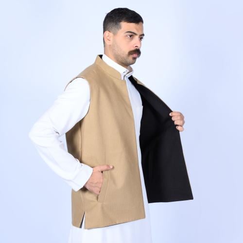 سديري دبل فيس بيج مقلم بني محروق M