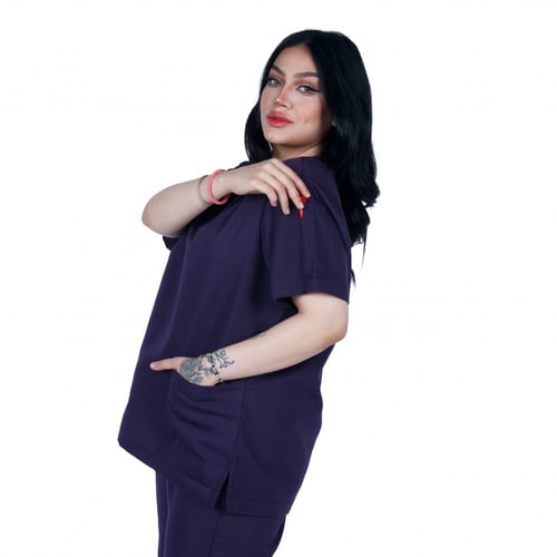 طقم سكراب طبي لون بنفسجي غامق 102 Kenzi