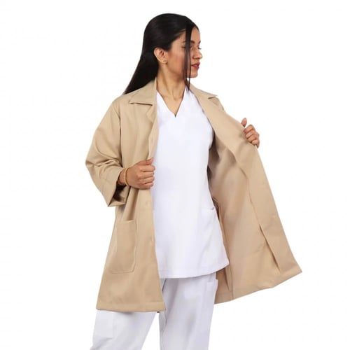 بالطو طبي للجنسين بيج Kenzi