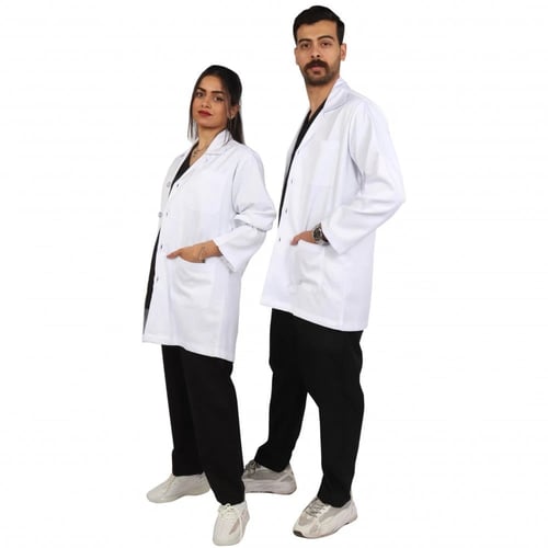 بالطو طبي للجنسين أبيض Kenzi