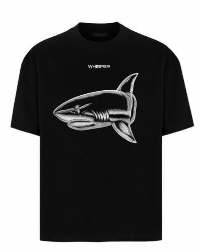 BLACK T-SHIRT OVER SIZE SHARK