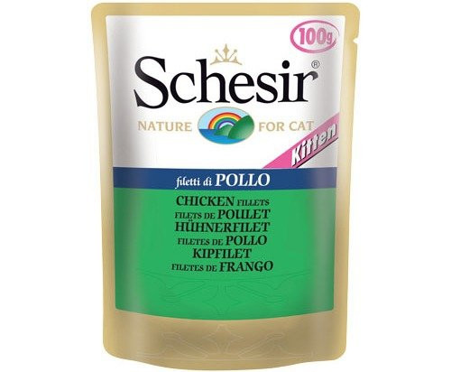 ظرف شيزر شرائح الدجاج للقطط الصغيرة كتن 100g