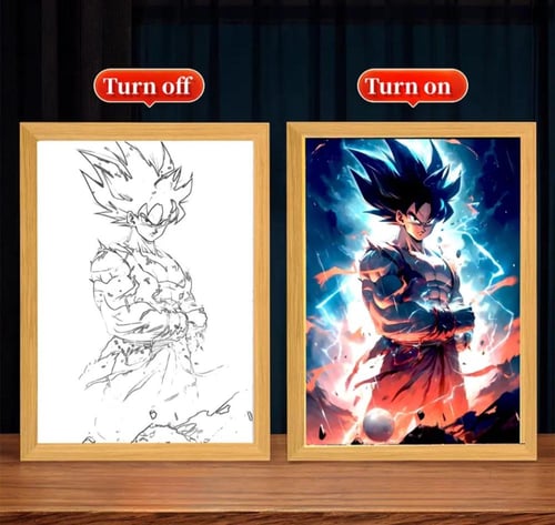 لوحة مضيئة dragon ball